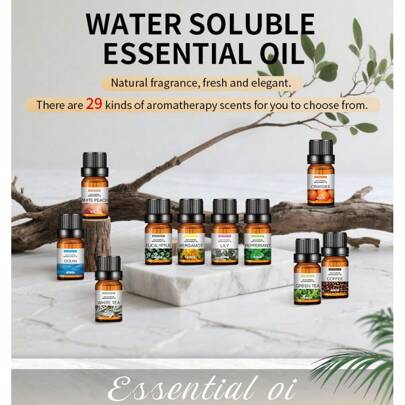 1 قطعة زيت عطري قابل للذوبان في الماء ، زيت أروماثيرابي ، زيت أساسي 10مل / 0.34 أونصة سائلة ، زهر الكرز ، عطري ، بنفسج ، بابونج ، خوخ أبيض ، lavender ، كامفور ، فانيليا ، نعناع ، عنب ، ليشي، لاستخدامه في المرطب والناشر وصناعة العطور والشموع DIY
