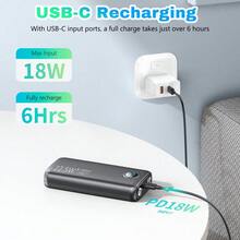 Portable Charger 20000mAh Power Bank, 22.5W Fast Charging External Battery Pack, USB-C Portable Phone Charger For IPhone 16/15/14/13 Pro Android And More, Travel Camping Essential - 黑色 - 查看 2