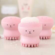 3pcs Silicone Cleansing Brush, Cute Octopus Face Wash Tool, Soft Bristles For Gentle Cleansing, Hypoallergenic, Aluminum-Free, Suitable For All Skin Types - Màu sắc ngẫu nhiên - Xem 1