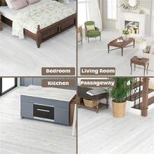 10 件 15.2x40 厘米复古木纹自粘地板贴纸 - 防水、防滑、可剥离粘贴树脂墙贴，适用于客厅、卧室、浴室、餐厅、教室、办公室、橱柜、厨房、贴纸、墙贴花、乙烯基贴花，用于家居装饰、春季装饰品，让您的家焕然一新，拉玛装饰贴纸地砖地板地砖自粘地砖剥离粘贴客厅装饰房间装饰 - 彩色 - 查看 12