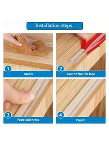 Pacote com 1 tira de proteção de canto de silicone, tira anticolisão transparente, design sem chumbo espesso, adequada para cantos de mesa, paredes e peitoris de janelas, não danifica móveis, pode ser cortada livremente, multifuncional, transparente e durável