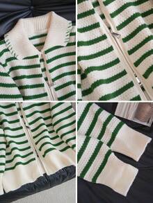 Pull à col boutonné en tricot de style vintage américain avec broderie de lettre, pull slim ajusté à manches longues pour femmes. Vêtements d'automne pour femmes. Vêtements de Noël pour femmes.