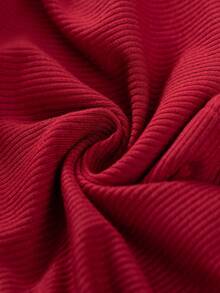 Children Girls Party Dress Solid Color Long Sleeve Performance Wedding Mesh Princess Sweet Mesh Medium Length Tight Dress Tulle Dress Autumn And Winter 2-7 Years Old Red - Burgundy - View 9