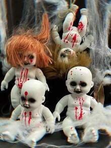 1/2 Pieces Halloween Decoration Hanging Ghost Doll, Decorative Art Style, Halloween Christmas Bar Ghost Courtyard Horror Prop Decoration Hanging Decoration Doll, Horror Themed Strange Holiday Decoration, Non Electric, Other Materials - Halloween Accessories Home Decor Room Decor