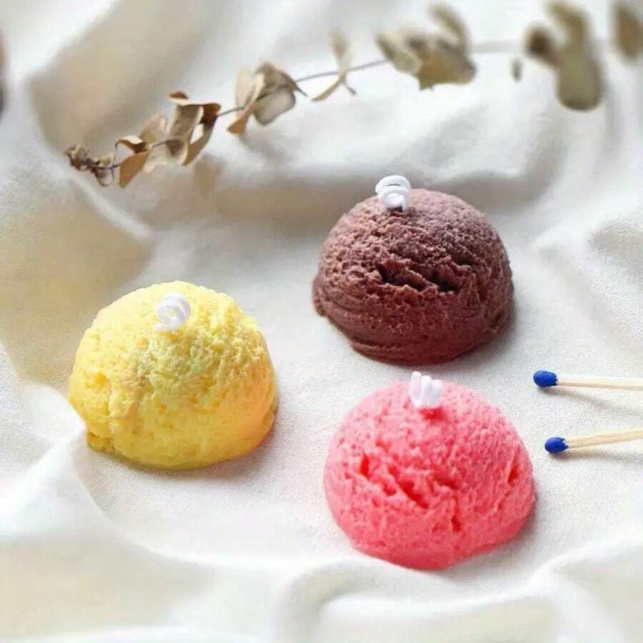 Silicone Mold For DIY Handmade Candle, Soap, Wax Melts - Realistic Ice Cream Shape