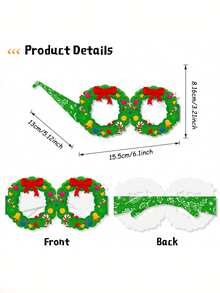 8Pcs Christmas Glasses Christmas Party Favors Supplies For Christmas, Christmas Accessories Christmas Photo Props Stocking Stuffers Glasses Party Frame Goody Bag Stuffers Home Decor Christmas Decorations Room Decor