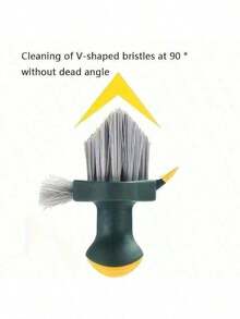 2pcs Color Blocking Arc Handle Cleaning Tool | Multi Effect Brush Head, Shoes, Clothing, Home Cleaning All-Around Responsibility