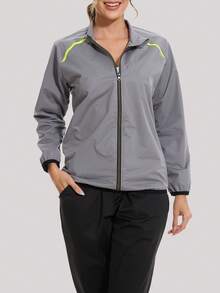 1 Set Women Silver Coated Sweat Suit Jacket And Pants, Suitable For Outdoor Sports, Shaping, Running, Fitness