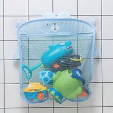 Cartoon Grid Toy Storage, Colorful Multifunctional Organizer Bag, Suitable For Kitchen Bathroom Children's Bath Toys, Suction Cup Bathroom Hanging Bag, Hanging Bathtub Storage Basket, Organize Stylish Toys And Bathroom Supplies, Bathroom Accessories