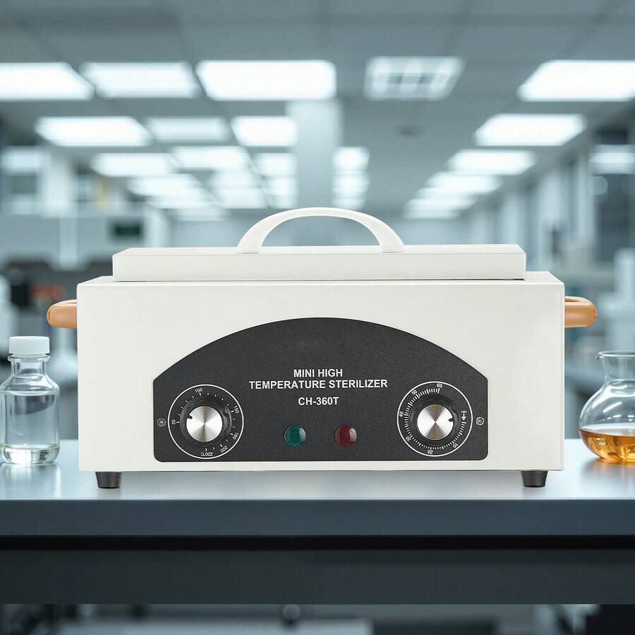 High Temperature Autoclave Machine, 2L, 300W High Temperature Cleaner Machine Box With Adjustable Temperature And Time, Dry Heat Cabinet Nail Tool Cleaner For Labs, Home, Nail And Beauty Salons - 美規A型插(110-127V) - 查看 1