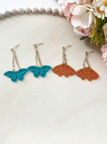 2pcs/Set, Butterfly & Moth Polymer Clay Earring Cutters,Embossing Clay Earring Cutter For Polymer Clay Jewelry Making, Polymer Clay Stud Earring Making Tool, Clay Jewelry Making Kit, DIY Earring Gift, - For Handmade Earring Making - Suitable For Beginners & Jewelry Artists, Polymer Clay Stud Earring Making Tool, Clay Jewelry Making Kit, Clay Earring Molds, Made By PLA