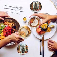 1 set/4 buc/6 buc suporturi de pahare cu model de turtă dulce și brad de Crăciun, suporturi de pahare cu noroi de diatomee, suporturi de pahare pentru cafea, decorațiuni multi-ocazie pentru casă și restaurant, cadouri zilnice, decorațiuni de masă, decorațiuni zilnice, decorațiuni pentru petreceri tematice