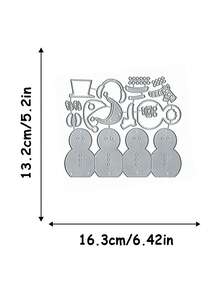 Christmas + Christmas Snowman 1 Set Metal Cutting Knife Mold Cutting Mold DIY Paper Card Craft For Cutting And Pasting Thin Sheets, Greeting Card Craft Decoration, Decorative Embossing, Home Project Making Tools Carbon Steel Mold Home Decor Christmas Decorations Room Decor