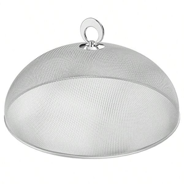 Food Tents 1pc Mesh Food Cover Stainless Steel Food Tent Large Screen Food Cover Tent Metal Mesh Food Cover For Indoor Outdoor Picnic Caming 15.7inch 40cm Picnic Accessories
