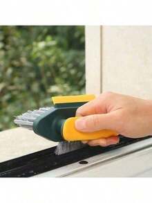 2pcs Color Blocking Arc Handle Cleaning Tool | Multi Effect Brush Head, Shoes, Clothing, Home Cleaning All-Around Responsibility