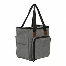 1 pieza Bolsa de almacenamiento multifuncional de gran capacidad para agujas de ganchillo, herramientas de costura, organizador de diseño multicapa, adecuado para aficionados y principiantes de costura y punto - Multicolor - Ver 6