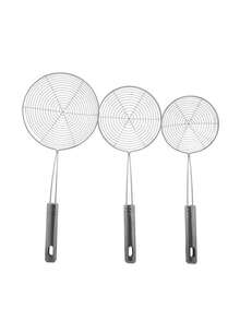 1 Stück Edelstahl Spinnen-Schöpfkelle, langstieliger Metallschaumlöffel zum Frittieren von Lebensmitteln, Pasta und Nudeln, perfekt zum Kochen und Frittieren, langanhaltend Küchenutensil für Pasta und mehr - Verschiedenfarbig - Übersicht 6