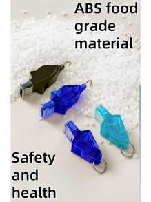 1pc Blue Or Black (Random Triangle Design) Referee Whistle, Loud 3-Tone Emergency Survival Whistle, Suitable For Basketball, Camping, Hiking, Emergencies