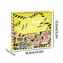 203pcs Warning Sign Stickers For Water Bottles, Skateboards, Luggage, Phone Cases, Laptops, Decorative Stickers
