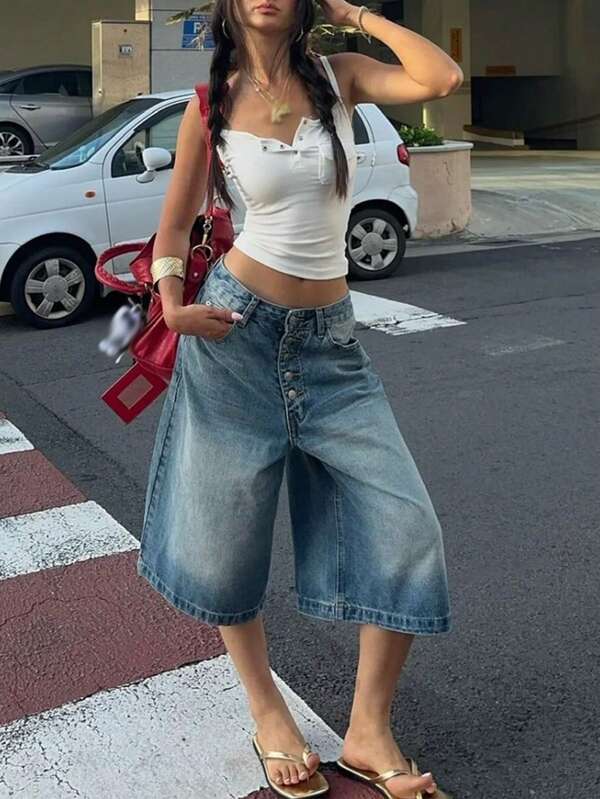 Outfits de otoño para mujeres Moda casual Y2K Camisa con botones versátil Camisa a cuadros y a rayas con diseño de empalme de manga asimétrica Camisa de manga larga, Blusas básicas, Salir, Vuelta al cole, Jeans de tiro bajo y pierna ancha, Ropa de oficina