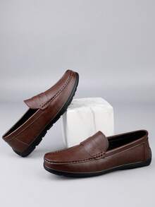 男士休闲商务乐福鞋，时尚百搭透气一脚蹬舒适平底驾车鞋