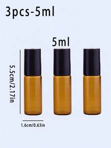3 件 1/2ml 琥珀色滚珠瓶空滚珠精油瓶香水样品分配瓶防光滚珠瓶可再填充精油香水储存瓶带滚珠旅行必需品空可再填充滚珠玻璃瓶滚珠香水，客厅家居卧室浴室家居装饰，旅行用品，婚礼，派对，生日，送给男士妈妈爸爸朋友的礼物，新年，配饰，有趣的礼物 - 彩色 - 查看 13