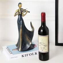 Elegante botellero para vino, soporte decorativo para una sola botella de vino.