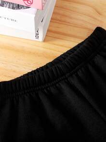 Conjunto de sudadera con capucha de forro polar y pantalones con estampado de letras divertido para niño pequeño, conjunto de moda casual para otoño e invierno