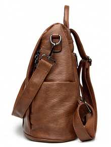 2026 New Retro Women's Leather Backpack Multi Functional Large Capacity Women's Backpack Anti Theft Girls' Travel Backpack Backpack - Brown - View 6