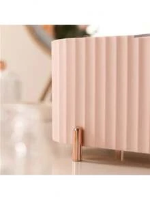 1 pieza Caja de almacenamiento de maquillaje de gran capacidad para escritorio con tapa antipolvo, adecuada para la organización del escritorio en el hogar