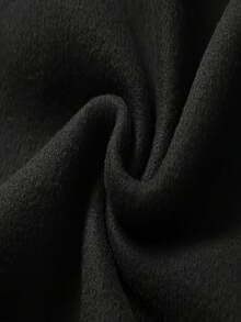 Women'S Printed Fashion Hoodie, Comfortable Fleece Lined Pullover With Kangaroo Pocket And Loose Fit, Casual Wear For Autumn And Winter, Soft Material - 黑色 - 查看 5