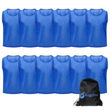 6/12 Pcs Scrimmage Team Practice Vests Mesh Sports Pinnies Soccer Training Basketball Soccer Jerseys