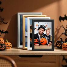 1 pièce ou 5 pièces Cadre photo minimaliste de haute qualité, facile à installer, convient pour la décoration de la maison, Halloween, Noël. Peut afficher des paysages, des photos, des portraits