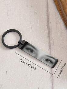 1 st personlig nyckelring med anpassade bilder, snygg nyckelring med ögonmotiv, lasergraverad fotonyckelring i rostfritt stål som kan anpassas, personlig graverad nyckelring för män, nyckelringsberlock med ögonmotiv, anpassad nyckelring med foto för par, klädaccessoarer, elegant höst, pojkvän, flickvän, familj, vänner