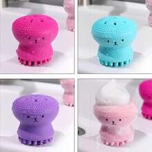 3pcs Silicone Cleansing Brush, Cute Octopus Face Wash Tool, Soft Bristles For Gentle Cleansing, Hypoallergenic, Aluminum-Free, Suitable For All Skin Types - Màu sắc ngẫu nhiên - Xem 8
