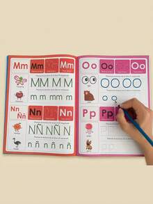 A4 Spanish Alphabet Handwriting Practice Notebook, Early Education Learning Book For Kids - Multicolor - View 4