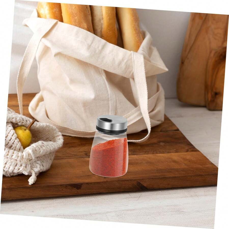 Caja de especias, botella de vidrio, dispensador de especias de cocina, bandeja para empanizar, coctelera, botella de especias, tarro de especias para acampar