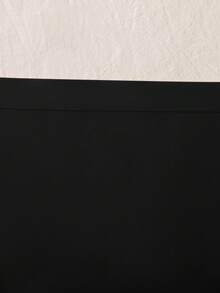 3 件/包女士纯色简约短裤，防擦伤，不滚动，丝滑，高腰，无缝，舒适内裤 - 黑色 - 查看 5