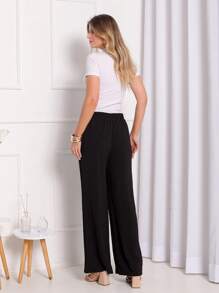 PANTS IN DUNA FABRIC - Negro - Ver 2