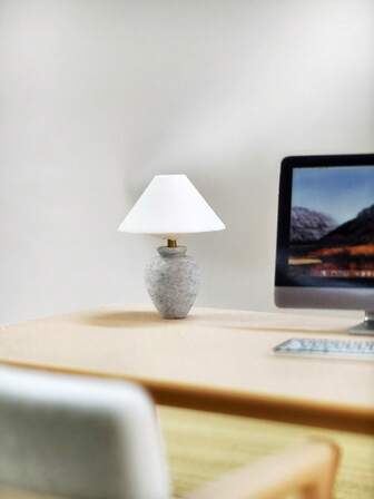 1 pieza Lámpara en miniatura para casa de muñecas: Modelo de lámpara realista en miniatura, accesorio de decoración del hogar, modelo de lámpara de mesita de noche, decoración de escritorio para estudio, dormitorio, oficina