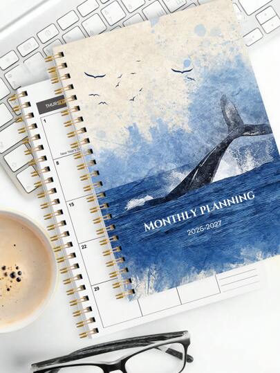 Trees 2026-2027 Monthly Planner Notebook, A5 Minimalist Weekly And Monthly Planner Academic Year Calendar Notebook, 32 Pages Office & School Supplies, Perfect Gifts Teacher Gifts