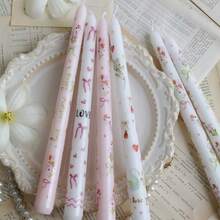 Bộ 2 nến (1 hộp) hình trái tim nón dài, màu hồng, dài 9,84 inch, sáp đậu nành, không khói, dùng trang trí tiệc cưới, tạo không khí ấm cúng, hình trái tim đen, hình trái tim đỏ, nến hồng, nến trắng, nến tạo không khí lễ hội, nến ngày Valentine, nến dễ thương và vui nhộn. - Nhiều màu - Xem 3