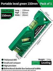 Mini medidor de nível de alta precisão horizontal vertical medida métrica régua transferidor medidor de nível de bolso magnético portátil doméstico - Multicolorido - Ver 8