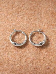 1 对时尚独特月亮形精致复古耳环，适合女士约会派对婚礼订婚珠宝配饰装饰情人节礼物、妈妈、母亲、母亲节、礼物 - 金黃色 - 查看 6