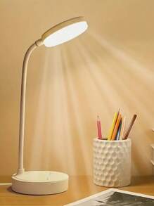 360° Adjustable Gooseneck Design USB Lamp With 3-Color Dimming (White/Neutral/Warm Light), Multifunctional As Phone Holder, LED Eye-Care Desk Lamp For Office, Study, Home, Bedroom