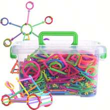 100pcs Magic Wand STEM Building Blocks Set - Teens Puzzle Toys, Inspire Imagination, Engineering Kit, Assorted Colors & Shapes, Perfect Gift For Birthday & Holiday, Random Packaging, No Storage Box - Multicolor - View 3