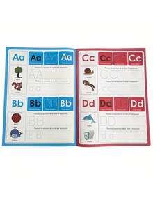 A4 Spanish Alphabet Handwriting Practice Notebook, Early Education Learning Book For Kids - Multicolor - View 6