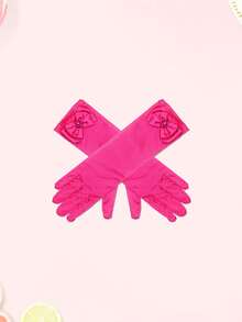 1 Pair, Ice Princess Costume Gloves, Party Accessories, Blue, Pink, 9 Colors Available, Cosplay Role Play Gloves Decor - Multicolor - View 17