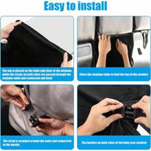 幼儿飞机床，适用于 1-12 个月大的婴儿，便携式幼儿床，婴儿飞行旅行必需品，便携式飞机床脚凳，带三角带，适用于飞机 - 飛機座椅 - 查看 8