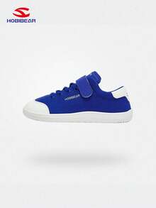 HOBIBEAR 儿童户外橡胶底防滑女童鞋，宽鞋头设计适合宽脚，柔软帆布极简零落差幼儿鞋，舒适适合户外行走，男女童均有，春夏秋季款。 - 藍白色 - 查看 2